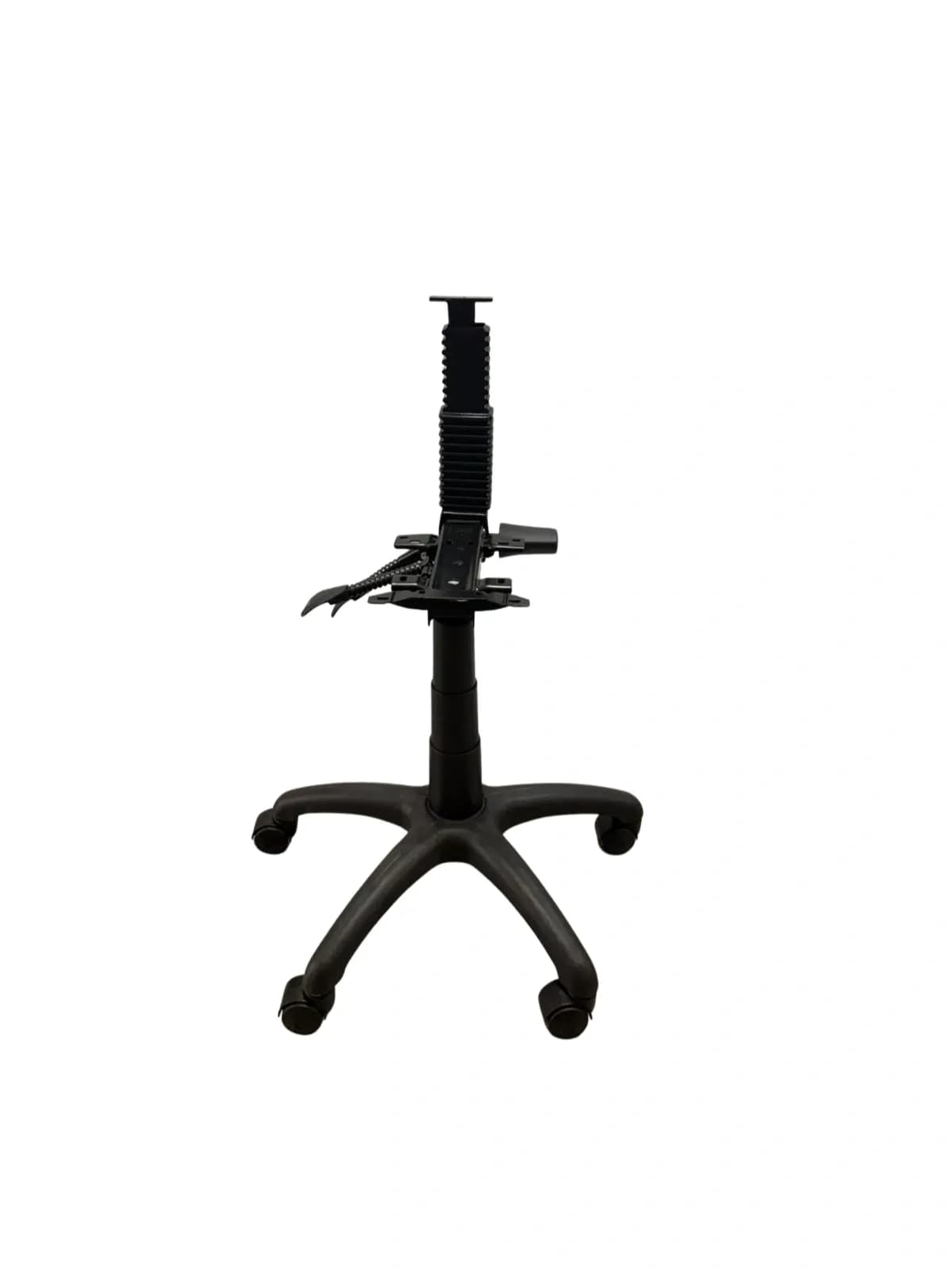 Kit Base, Backsystem com manípulo, Furação nacional, Base preta nylon, Rodízio nylon, Pistão com capa Telescópio, foto 1 de 2